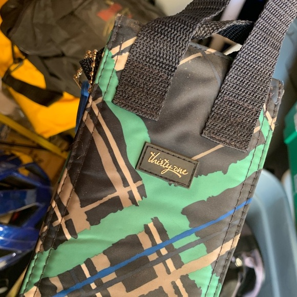 Plaid thirty one Insulated bag with Blue and Green Accents New With brand tags - Picture 3 of 3
